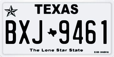 TX license plate BXJ9461