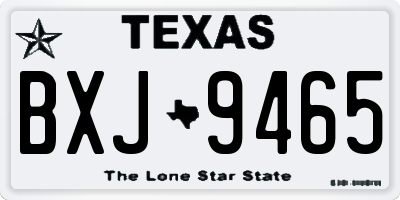 TX license plate BXJ9465