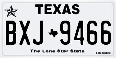 TX license plate BXJ9466