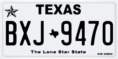 TX license plate BXJ9470