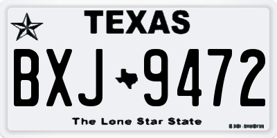 TX license plate BXJ9472