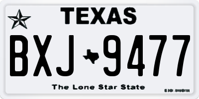 TX license plate BXJ9477