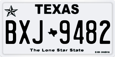 TX license plate BXJ9482