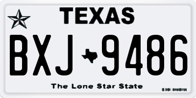 TX license plate BXJ9486