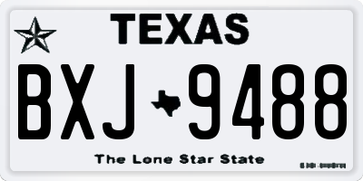 TX license plate BXJ9488