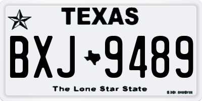 TX license plate BXJ9489