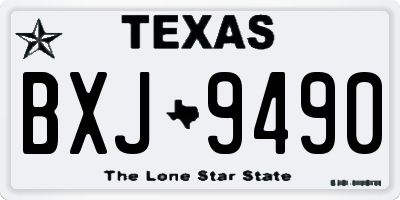 TX license plate BXJ9490