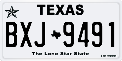 TX license plate BXJ9491