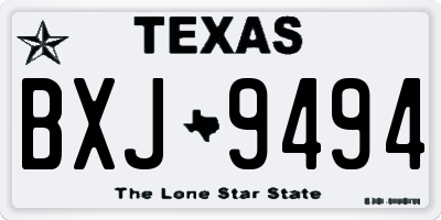 TX license plate BXJ9494
