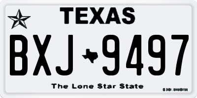TX license plate BXJ9497