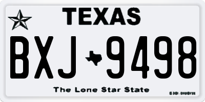 TX license plate BXJ9498