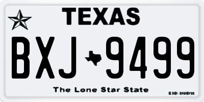 TX license plate BXJ9499