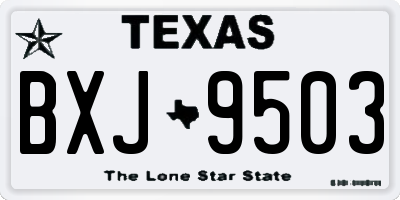 TX license plate BXJ9503