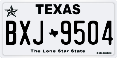 TX license plate BXJ9504