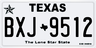 TX license plate BXJ9512