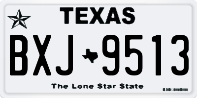 TX license plate BXJ9513