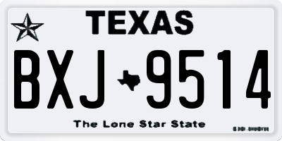 TX license plate BXJ9514