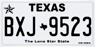 TX license plate BXJ9523