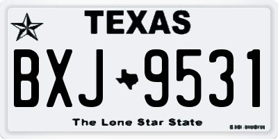 TX license plate BXJ9531