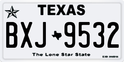 TX license plate BXJ9532
