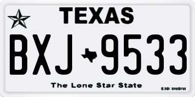 TX license plate BXJ9533