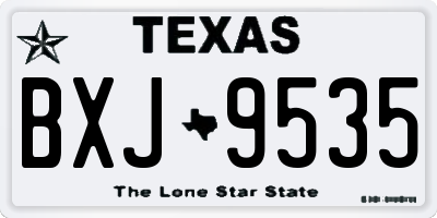 TX license plate BXJ9535