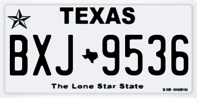 TX license plate BXJ9536