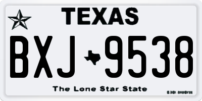 TX license plate BXJ9538