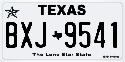 TX license plate BXJ9541