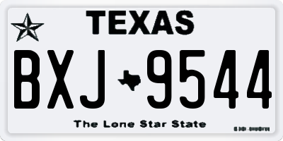 TX license plate BXJ9544