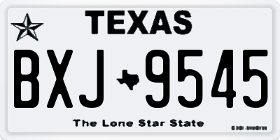 TX license plate BXJ9545
