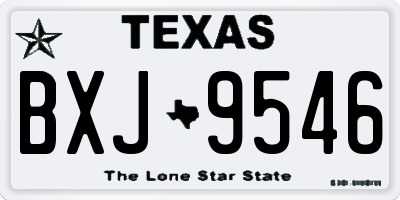 TX license plate BXJ9546