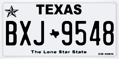 TX license plate BXJ9548