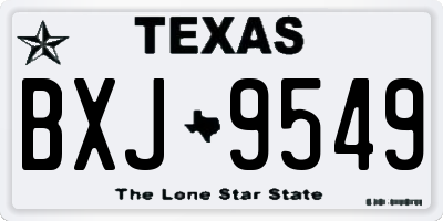 TX license plate BXJ9549
