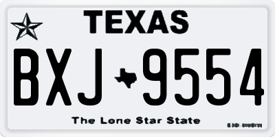 TX license plate BXJ9554