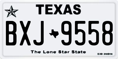 TX license plate BXJ9558