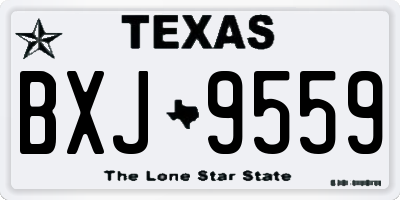 TX license plate BXJ9559
