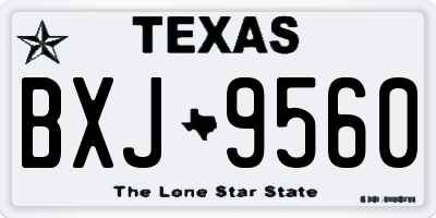 TX license plate BXJ9560