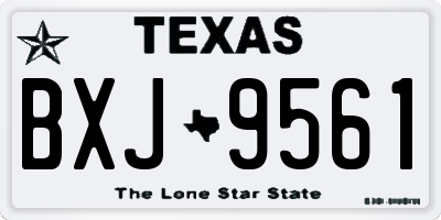 TX license plate BXJ9561