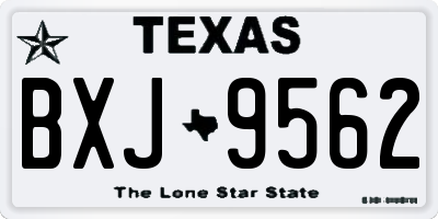 TX license plate BXJ9562