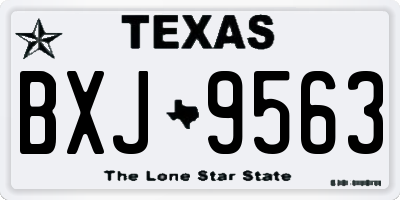 TX license plate BXJ9563