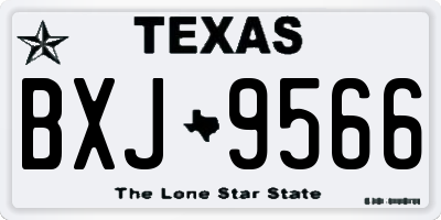 TX license plate BXJ9566