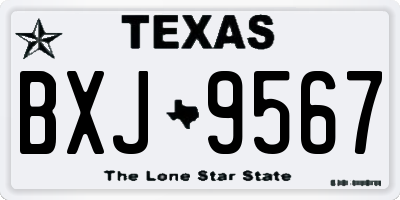 TX license plate BXJ9567