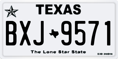 TX license plate BXJ9571