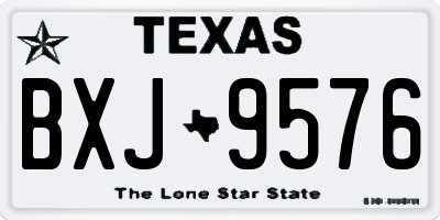 TX license plate BXJ9576