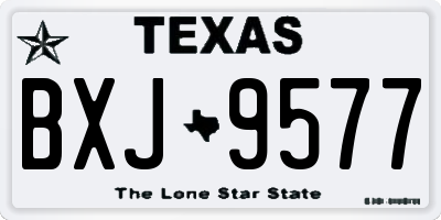 TX license plate BXJ9577