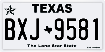 TX license plate BXJ9581