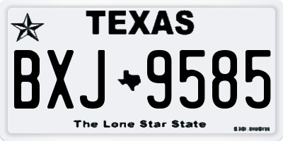 TX license plate BXJ9585