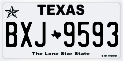 TX license plate BXJ9593