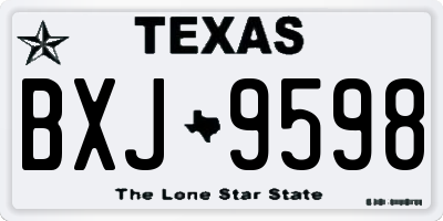 TX license plate BXJ9598